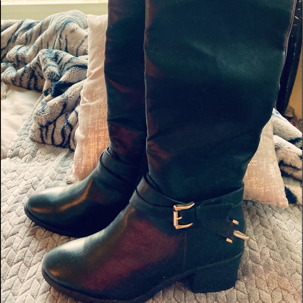 Black over the knee boots size 10
